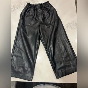 Zara Black Faux Leather Pants